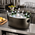 Thumbnail image #2 for American Metalcraft Hammered Aluminum Oval Beverage Tub, 16-1/4 Qt., Black