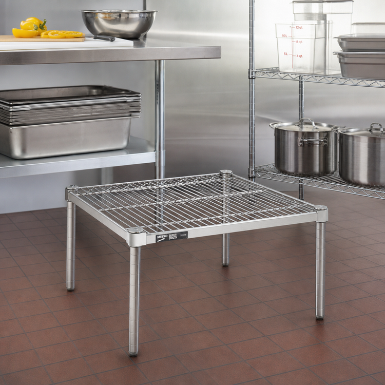 Product image #2 for Metro Super Erecta Brite 24" x 30" Open Wire Dunnage Rack Platform