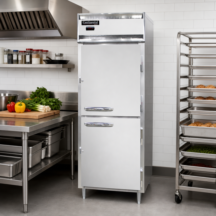 Product image #2 for Continental Refrigerator DL1WE-SA-HD Designer Line One-Section Extra-Wide Heated Holding Cabinet with Half Doors