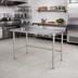 Thumbnail image #2 for Klinger's Trading 48 Inch x 18 Inch Stainless Steel Work Table with Open Base and 2 Inch Rear Up-Turn