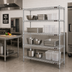 Thumbnail image #2 for Eagle Group 4-Tier Starter Wire Shelving Unit with QuadTruss Shelves, 72W x 18D x 63H, Stainless Steel Finish