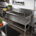Thumbnail image #2 for John Boos Pro-Bowl 3-Compartment Stainless Steel Sink with 10-Inch Backsplash, 95-1/8 x 29-1/2 x 44-1/16 In.