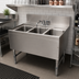 Thumbnail image #2 for Advance Tabco Prestige 3-Compartment Stainless Steel Underbar Sink Unit with Deck Mount Faucet