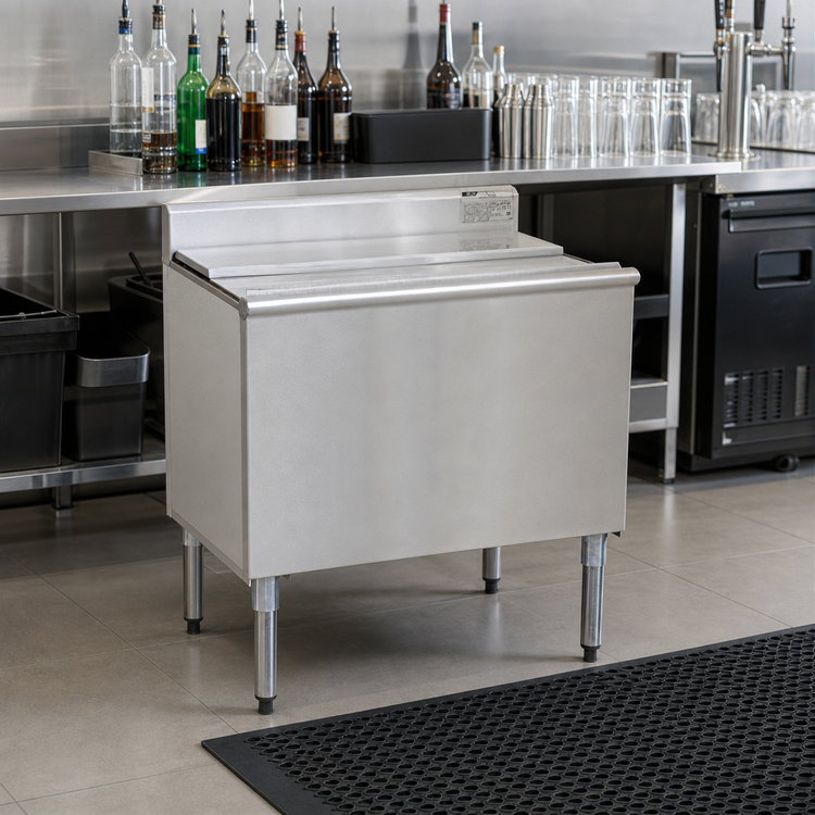 Product image #2 for Eagle Group 1800 Series 30-Inch Underbar Ice Chest with 12-Inch Deep Bin and Sealed-In 7-Circuit Cold Plate