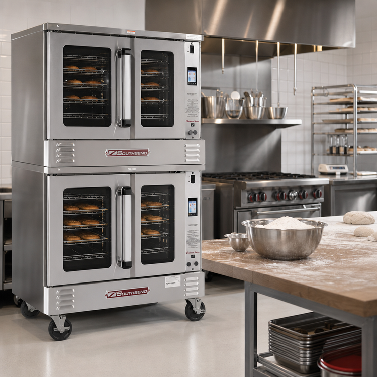 Product image #2 for Southbend Platinum Double-Deck Gas Convection Oven, Bakery Depth, Touchscreen Controls, Dependent Doors