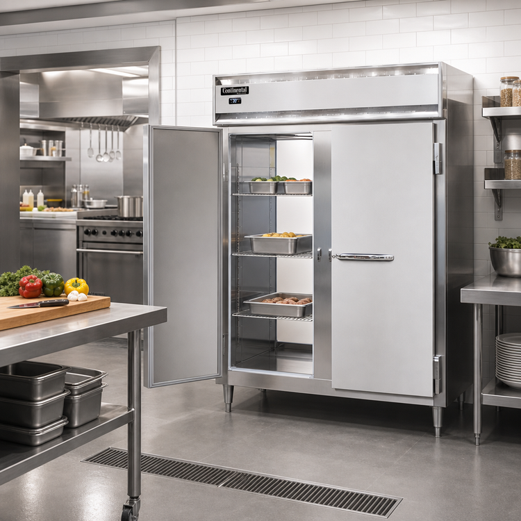 Product image #2 for Continental Refrigerator DL2WE-SS-PT Designer Line Extra-Wide Pass-Thru Two-Section Heated Cabinet