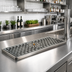 Thumbnail image #2 for 6000 Series 24-Inch Surface-Mount Glass Drainer with Built-In Center Rinser