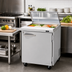 Thumbnail image #2 for Turbo Air PRO Series 28-Inch One-Section Sandwich/Salad Prep Table with Glass Lid, Rear-Mount Self-Contained Refrigeration, 8 Pans, 1 Door