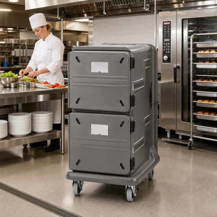 Product image #2 for Cambro Pro Cart Ultra Electric Hot/Passive Front-Loading Food Pan Carrier, 16-Pan Capacity