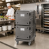 Thumbnail image #2 for Cambro Pro Cart Ultra Electric Hot/Passive Front-Loading Food Pan Carrier, 16-Pan Capacity