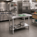 Thumbnail image #2 for Sapphire SMTE-3648S 48 Inch x 36 Inch 18/430 Stainless Steel Flat Top Work Table with Undershelf