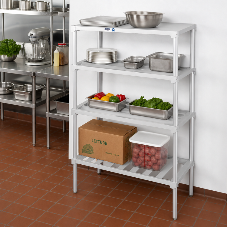 Product image #2 for Channel Manufacturing TA2042 Tubular Aluminum Adjustable Shelf, 42 x 20 Inches