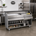 Thumbnail image #3 for FWE 72-Inch Conventional Single-Station Portable Bar with 60 lb Ice Bin and Casters