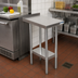 Thumbnail image #2 for BK Resources 15-Inch x 30-Inch Stainless Steel Filler Table with 1-1/2-Inch Rear Riser and Adjustable Undershelf