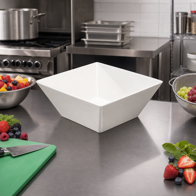 Product image #2 for Endurance 125 oz. 9-1/2 in. Square White Melamine Bowl