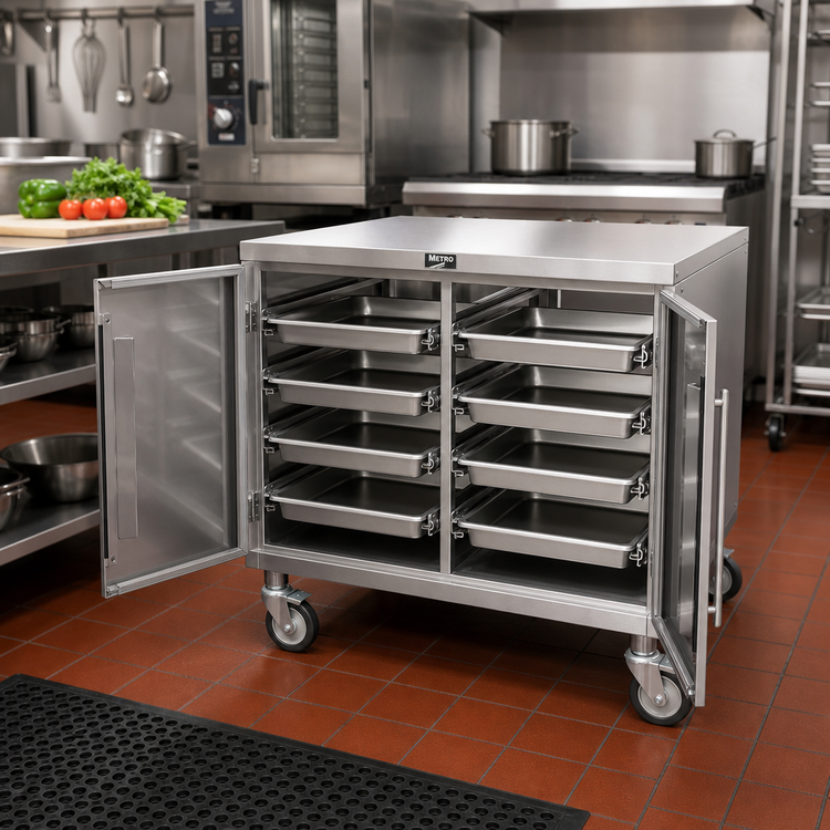 Product image #2 for Metro MBQ Mini Rack Tray/Tote Slides for MBQ-150D & MBQ-200D 2-Door Models