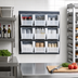 Thumbnail image #2 for Quantum Wall-Mounted Louvered Storage Panel Starter Unit with 9 Clear Bins, 18 x 19 in.