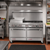 Thumbnail image #2 for Southbend S-Series 60-Inch Natural Gas Restaurant Range with 6 Open Burners, 24-Inch Raised Griddle/Broiler, Convection Oven and Cabinet Base