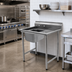 Thumbnail image #2 for Eagle Group 412 Series 1-Compartment Stainless Steel Sink with Right Drainboard, 44-7/8 Inch Wide