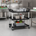 Thumbnail image #2 for Winco 3-Tier Plastic Utility Bus Cart, 40-3/4 x 19-1/2 x 37-3/8 Inches, Black