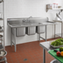 Thumbnail image #2 for Eagle Group 414 Series Three-Compartment Coved Corner Sink with Right-Hand 24-Inch Drainboard