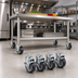 Thumbnail image #2 for Krowne Royal Series Heavy Duty 5-Inch Threaded Stem Caster Set with Brakes, 5/8