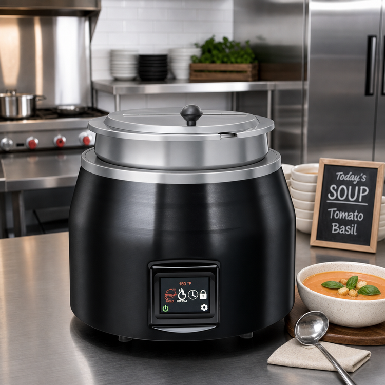 Product image #2 for Hatco Quick Ship Countertop Dry Soup Warmer, 11 Qt., Bold Black
