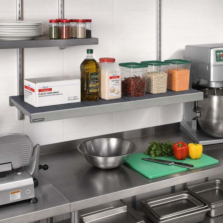 Product image #2 for Fermostock Horizontal Shelf with Solid Polymer Inserts, 38 in. x 18 in., 800 lb. Capacity
