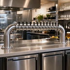 Thumbnail image #2 for Perlick Corporation 4065-20 Pass-Thru Glycol-Cooled Countertop Draft Beer Tower, 20 Faucets, 2 Columns, Stainless Steel