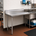 Thumbnail image #2 for Spec-Master Straight Clean Dishtable, 36 Inch x 30 Inch, Left-to-Right, 14 Gauge 304 Stainless Steel, 8 Inch Backsplash