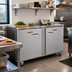 Thumbnail image #2 for Dealer's Choice 48-Inch Two-Section Compact Undercounter Freezer with Solid Doors, Right/Right Hinged