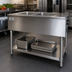 Thumbnail image #2 for Advance Tabco Stainless Steel Legs and Undershelf Upgrade for 2-Well Hot or Cold Food Table