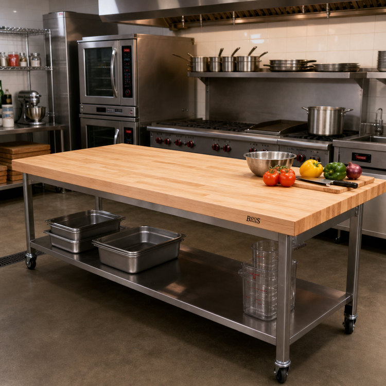 Product image #2 for John Boos Edge Grain Maple Work Table Top, 108 x 36 x 1-3/4 Inches