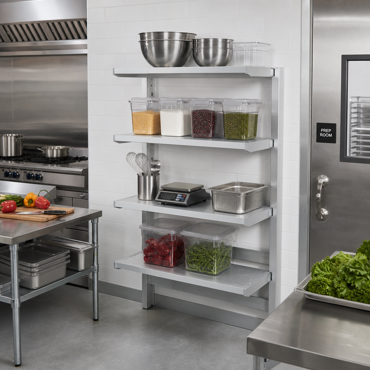 Product image #2 for Channel 36-Inch Wide x 20-Inch Deep Cantilevered Solid Shelf, Aluminum