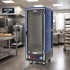 Thumbnail image #2 for Metro C5 Insulation Armour C539-MFS-U-BU Mobile Full-Height Moisture Heated Holding & Proofing Cabinet, 18 Sheet Pan Capacity, Blue