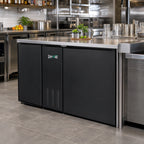 Thumbnail image #2 for Serv-Ware BB3-24-HC 61-Inch Two-Door Back Bar Bottle Cooler with Stainless Steel Top