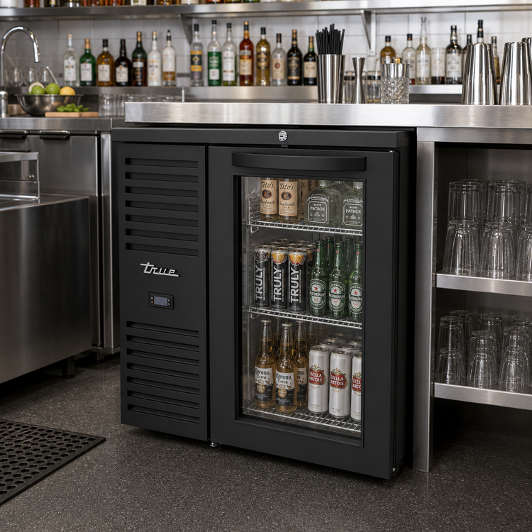 Product image #2 for True Premier Bar 32-Inch One-Section Refrigerated Back Bar Cooler with Locking Glass Door