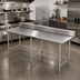 Thumbnail image #2 for 108-Inch x 30-Inch 18-Gauge 400 Series Stainless Steel Work Table with 5-Inch Backsplash