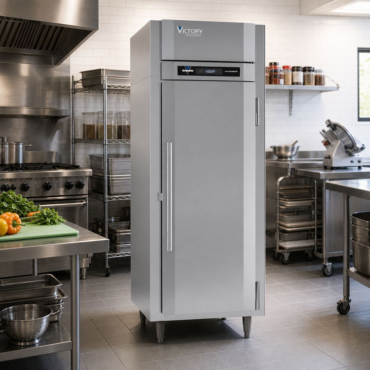 Product image #2 for Victory UltraSpec Extra Wide Single-Section Solid Door Reach-In Freezer, 24.08 Cu. Ft., Self-Contained