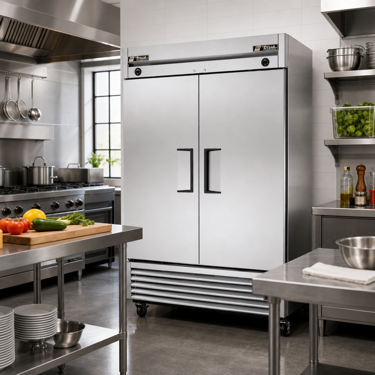 Product image #2 for True Two-Section Reach-In Dual Temperature Refrigerator/Freezer with Solid Doors