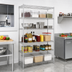 Thumbnail image #2 for Redi-Pak 5-Tier Stationary Wire Shelving Unit, 36W x 18D x 74H, Hybrid Epoxy Finish