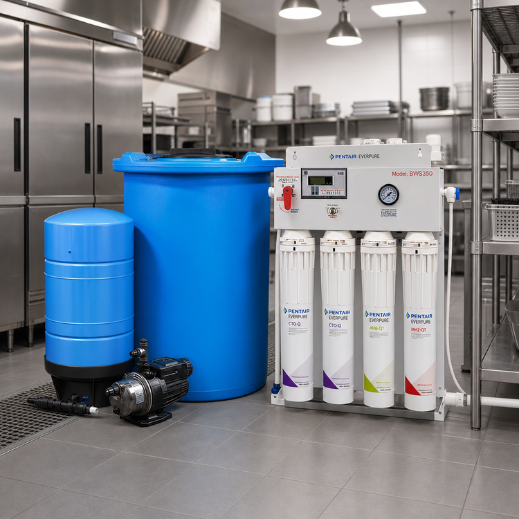 Product image #2 for Everpure BWS350/50 HF High-Flow Reverse Osmosis Water Treatment System, 350 GPD, 50-Gallon Storage Tank
