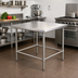 Thumbnail image #2 for Sapphire Manufacturing 30 x 30 Inch 18-Gauge 400 Series Stainless Steel Reinforced Corner Work Table with Open Base