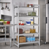 Thumbnail image #3 for Cambro Camshelving Premium 24 Inch Wide x 18 Inch Deep x 64 Inch High 5-Tier Vented Stationary Starter Shelving Unit, Speckled Gray