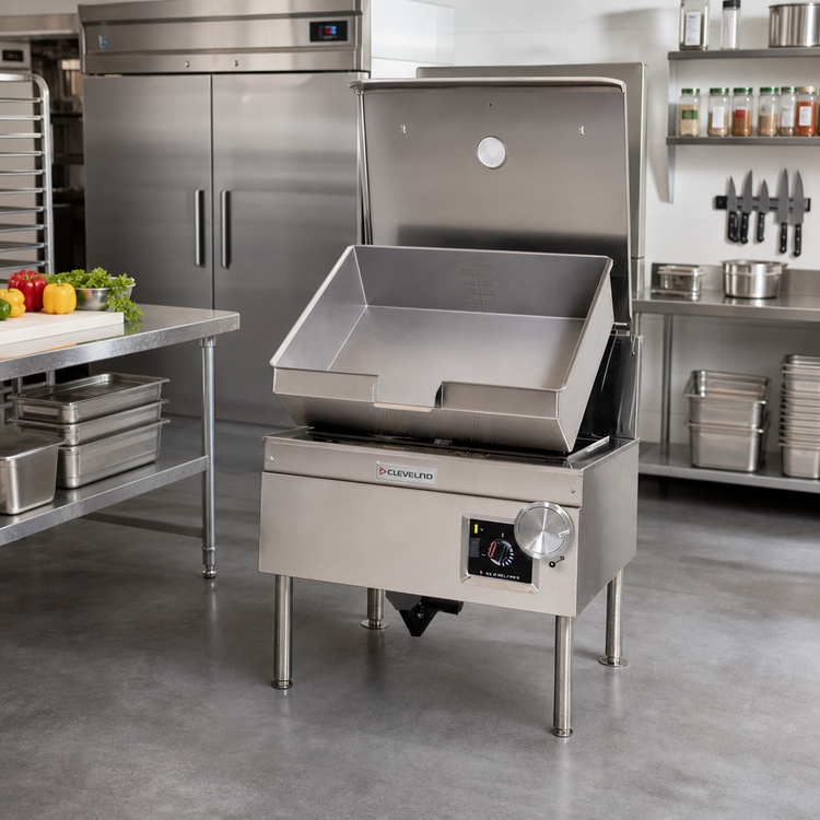 Product image #2 for Cleveland Range DuraPan 30-Gallon Electric Tilting Skillet with Modular Open Base