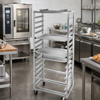 Thumbnail image #2 for Channel Manufacturing 411A-OR Single-Section Side-Loading Aluminum Oven Rack, 20-Pan Capacity, No-Lift Base