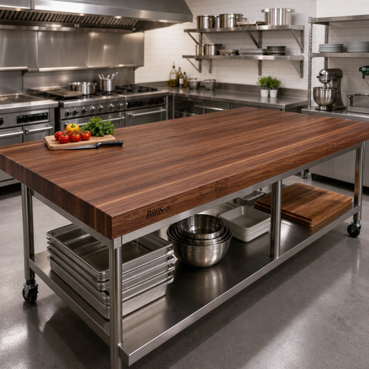 Product image #2 for Boos Block American Black Walnut Edge Grain Kitchen Countertop, 84 x 36 x 3 Inches