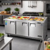 Thumbnail image #2 for Everest Refrigeration 71-1/8 Inch Mega-Top Three-Section Open Top Prep Table with Rear-Mounted Self-Contained Refrigeration