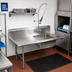 Thumbnail image #2 for BK Resources 60-Inch Left-to-Right Soiled Dish Table with Pre-Rinse Sink and Faucet, 10-Inch Backsplash