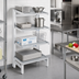 Thumbnail image #2 for Channel Manufacturing 4-Inch E-Channel Cantilever Shelving, 48W x 20D x 72H, Aluminum, 1,000 lb. Capacity